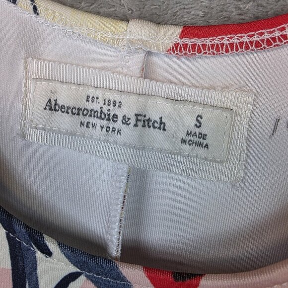 Abercrombie & Fitch Dress Womens Small Floral Sleeveless Halter Back Cutout - Picture 2 of 9